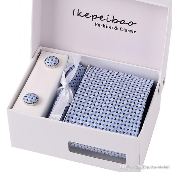 Novo Conjunto Gravata Abotoaduras 8cm Paisley Dos Homens Gravata Listrada Gravata Corbatas Hombre para Homens Festa de Casamento