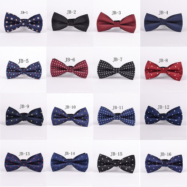 Fashion Men's Women's Polyester Silk Bowtie Stripes Metal Buckle Neck Bow ties Formal Leisure wear Polka dots check pattern bowties