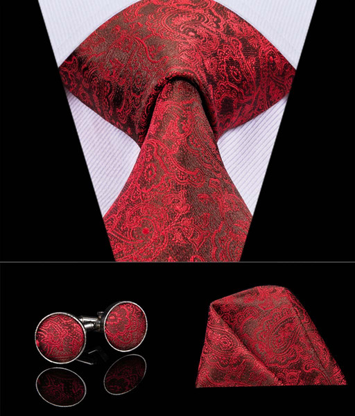 HI-TIE New Arriving Mens Ties Fashion Grey Floral Tie Hanky Cufflinks Set New Design Brand for Mens Ties N-3052