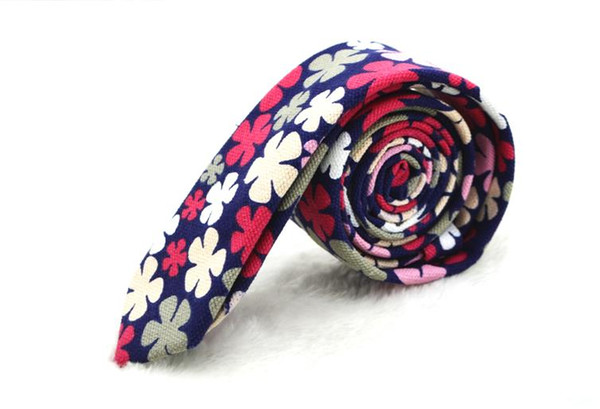 Tie han edition groom marry 6 cm cotton tie pattern of Chinese wind restoring ancient ways small broken flower tie the groom