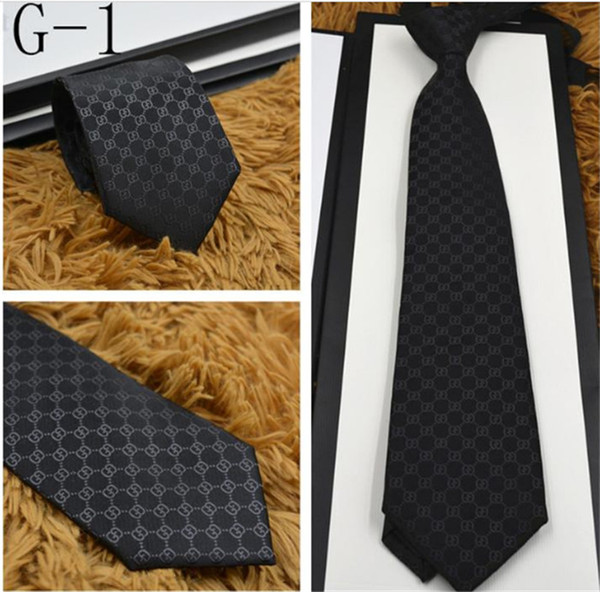 High qaultiy Men Silk Ties Fashion brand Mens Neck Ties luxury letter tie with box Business Leisure for gifts fast ship