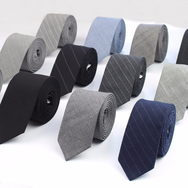 Commercial Luxury 100% Wool Tie Classical Color Black Grey Necktie Mens Fashion Neckties Designer Handmade European Style Ties D19011004