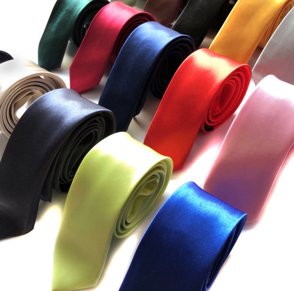 2018 New hot sale 5cm candy ties, men's casual Korean, polyester silk ties