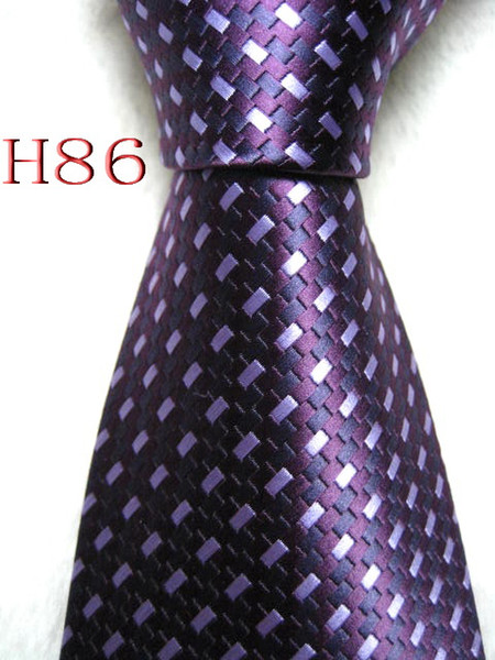 Classical 100% JACQUARD WOVEN HANDMADE Mens Design Perfect Pink/Purple color Men silk Tie Necktie #086