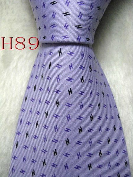 Classical 100% JACQUARD WOVEN HANDMADE Mens Design Perfect Purple/Black color Men silk Tie Necktie #089