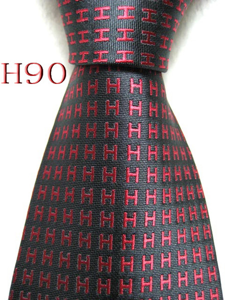 Classical 100% JACQUARD WOVEN HANDMADE Mens Design Perfect Red/Black color Men silk Tie Necktie #090