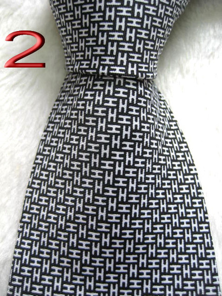 Classical 100% JACQUARD WOVEN HANDMADE Mens Fashion Striped/Letter Printed Men silk Tie Necktie 4 Color