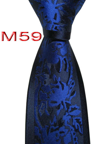 Classical 100% JACQUARD WOVEN HANDMADE Mens Unique Design Blue Floral Men silk Tie Necktie M59