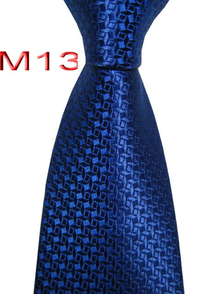 Hot selling M13 JACQUARD WOVEN HANDMADE Classice Geometric Blue MEN TIE Necktie