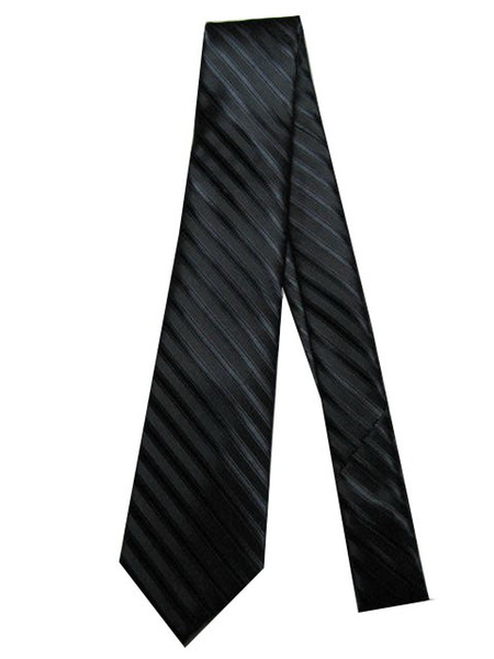 Hot selling M14 JACQUARD WOVEN HANDMADE Classice Striped Black Color MEN TIE Necktie