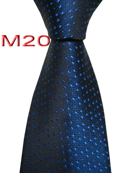 Fashion M20 JACQUARD WOVEN HANDMADE Design Dark Blue MEN TIE Necktie