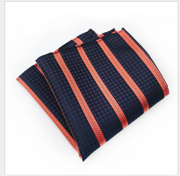 New pocket towel, men's small square towel, jacquard fabric, leisure fashion striped chest towel