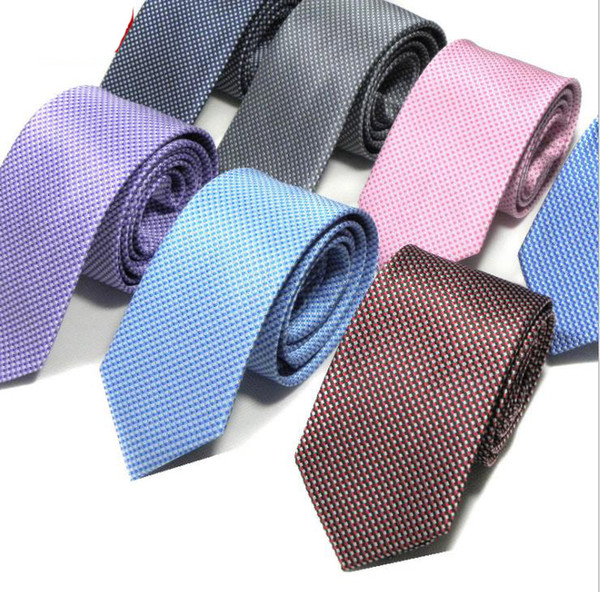 Men's tie 7cm business suit pure color wave idea Korean tie jacquard polyester