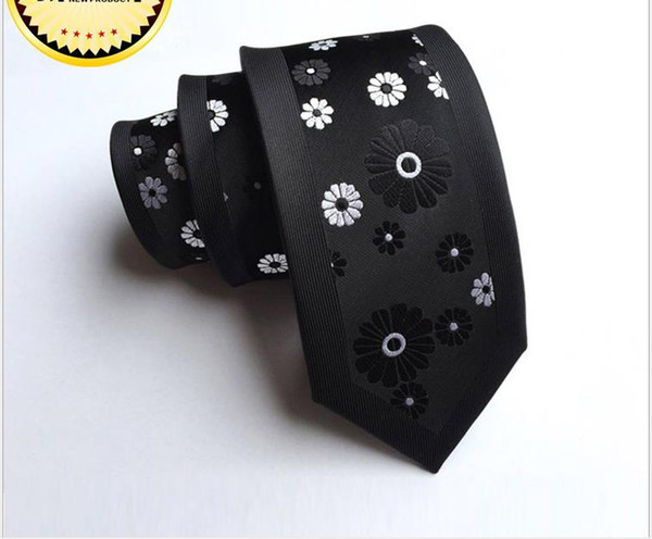 New fashion tie with personality and polyester filament jacquard 6 cm narrow positioning tie