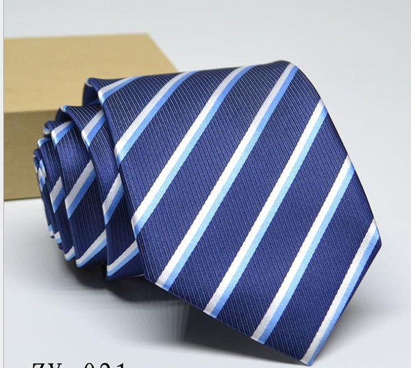 2019 Second Men's Tie 1960 Needles 8cm Men's Business Stripe Jacquard