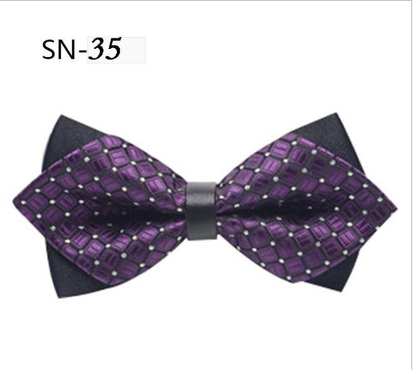 2019 Men's Korean Edition Point Tie for Marriage Tie Butterfly Knot Polyester Filament Point