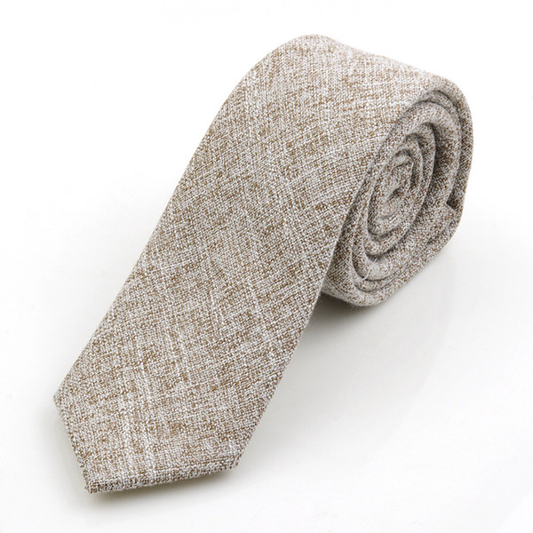 2019 Hot Sale Sale No 6cm Casual Cotton Jacquard Neck Ties for Mens Solid Color Skinny Gravatas Neckties Business Formal Male Stripes Tie