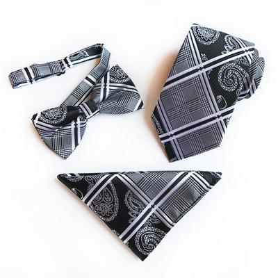 Paisley Stripes Plaids Dots Men Ties Neck Ties Set Square Hanky Silk Fashion Classic tie Handmade Wedding High Quality Neckties