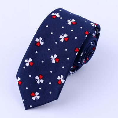 Manufacturer directly sells cotton printed tie 146*6*3.8CM business men's tie apparel accessories