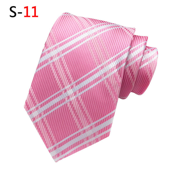 Strength business stock 2018 Scottish plaid series polyester silk men's tie