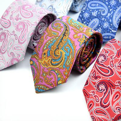 New Design Mens Tie Luxury Man Floral Paisley Neckties Hombre 8 cm Gravata Tie Classic Business Casual Tie For Wedding