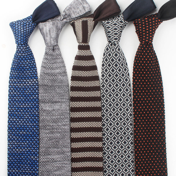 Hot tie arrow type sharp corner men's wool tie Korean version width 6cm autumn and winter narrow tie wholesale custom