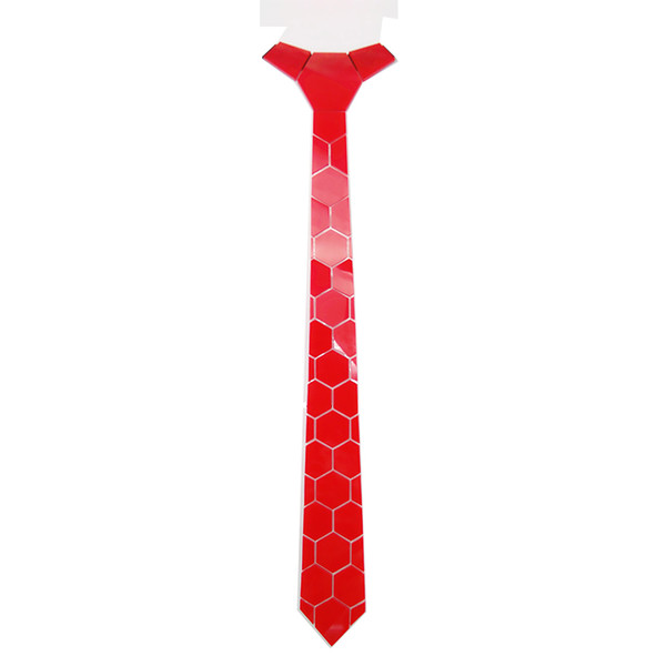 Handmade Shinny Red Hexagonal Shape Necktie Luxurious Handmade Wedding Ties Bow Ties Accessories