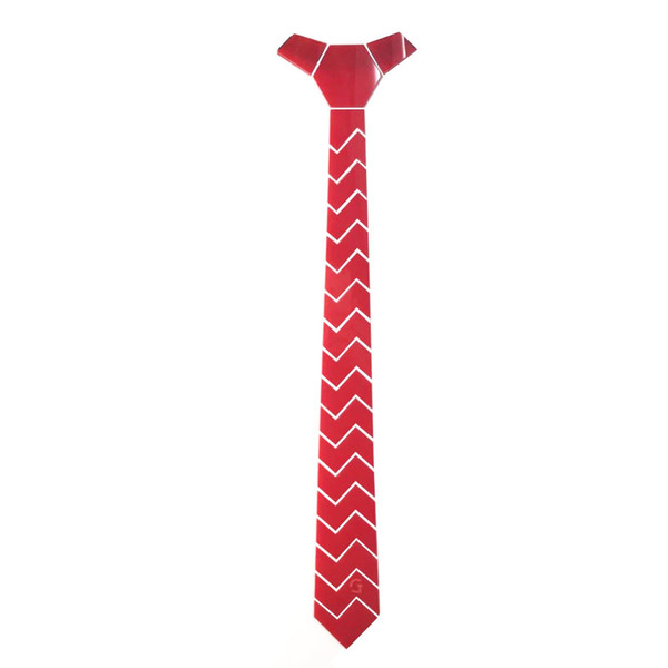 New Arrival Red Skinny Striped Acrylic Necktie Wedding Ceremony Accessory Fashion Women Necktie Jewelry