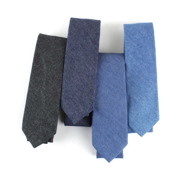 Denim Slim Necktie, 2.36