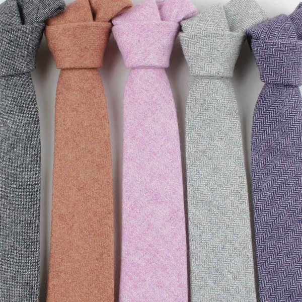 TAGER WILEN Brand Fashion Wool Ties Brand Popular Solid Necktie Cravats For Men Suits Tie For Wedding Business Men's Wool Tie