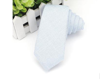 New European and American fashion trend men's tie accessories Ultra-narrow version of wool-like 6cm pure color mixed suit collar