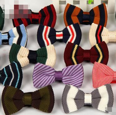 Men Neck Knitted Bowtie Bow Tie 75 Color Pre-Tied Adjustable Tuxedo Bowtie 20 pcs Free Shipping