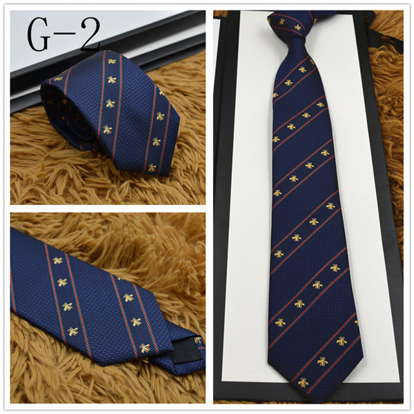 Newest 7CM Men's Print Pattern Ties for Men's Slim Neckties Brand Designer Polyester Jacquard Skinny Neck Tie Wedding Narrow Ties with box