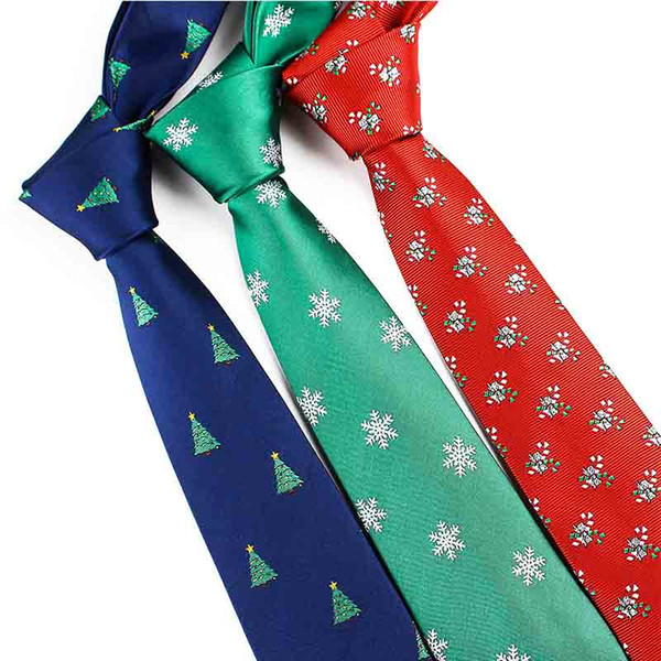 TIESET Free Shipping Christmas Element Necktie High Quality Christmas Tree Candy Snowflake Christmas Gift For Man