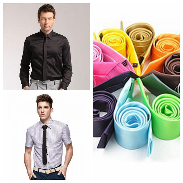 Hot solid color tie casual tight men's polyester colorful 5cm * 145cm classic men's handmade tie tight wedding party WCW098