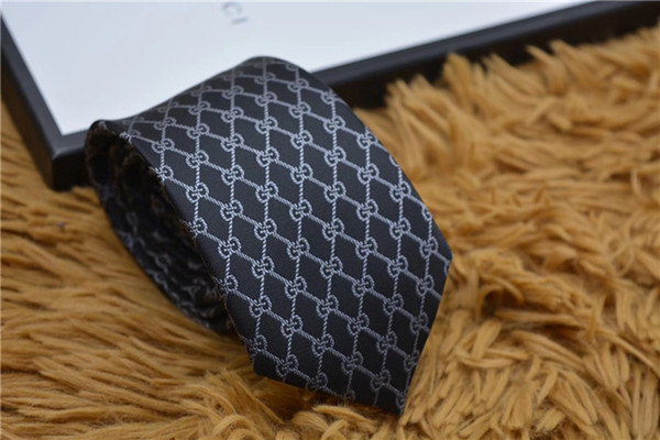 Luxury Mens Tie 7CM Plaid Checks Striped Silk Neckwear Jacquard Woven Neck Ties For Men Formal Business Wedding Party Necktie with box