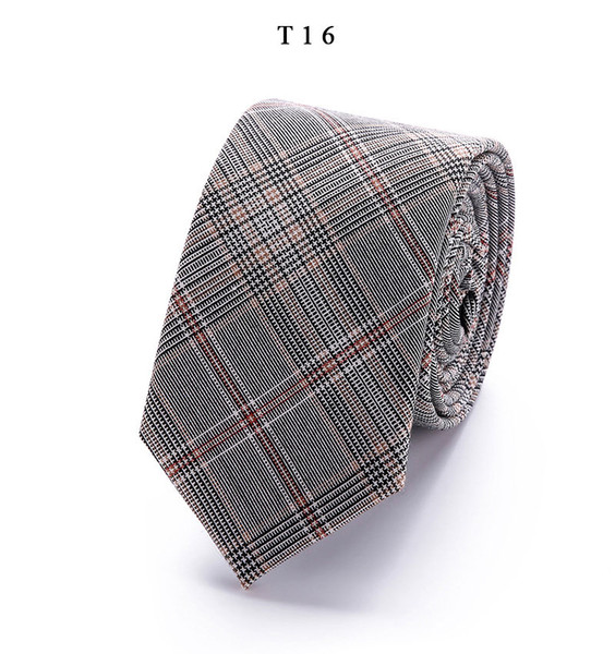 New top Plaid stripe ties Fashion Cotton Paisley Ties For Men Corbatas Slim Suits Vestidos Necktie Party Ties Vintage Printed Gravatas 016