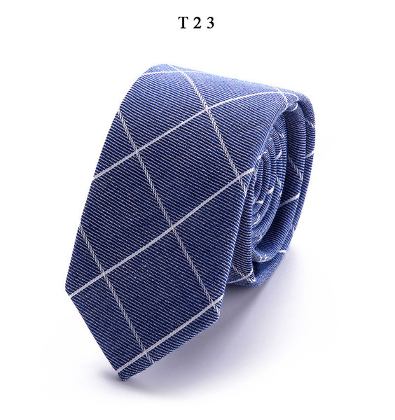 New top Plaid stripe ties Fashion Cotton Paisley Ties For Men Corbatas Slim Suits Vestidos Necktie Party Ties Vintage Printed Gravatas 012