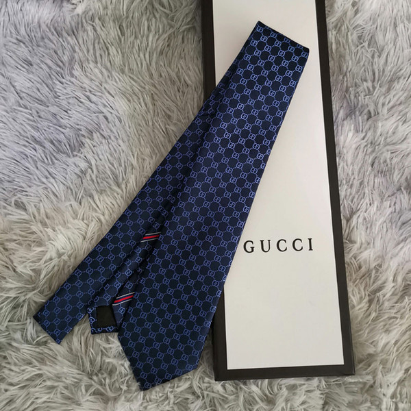 fashion designer tie men's wear designer tie men's formal wear business silk brand tie 8cm gift box packaging