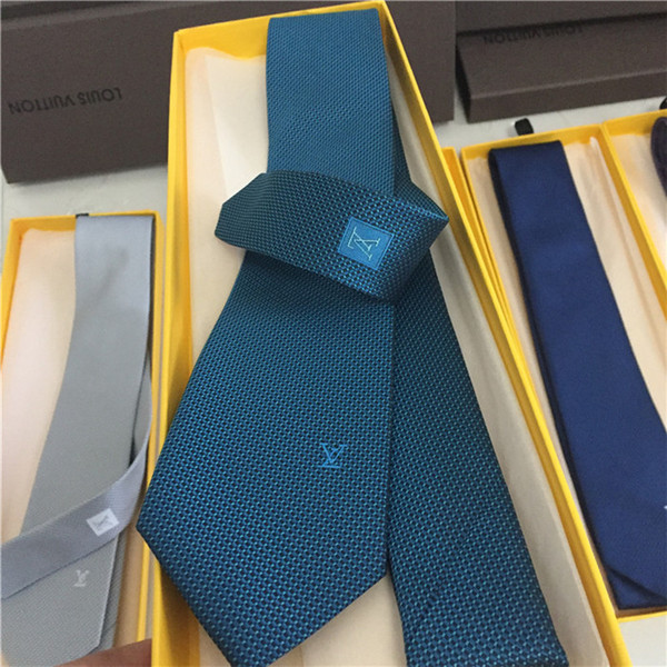 Fashion brand men's silk ties boutique narrow 7.0 silk tie yarn-dyed monogram tie brand gift box tie