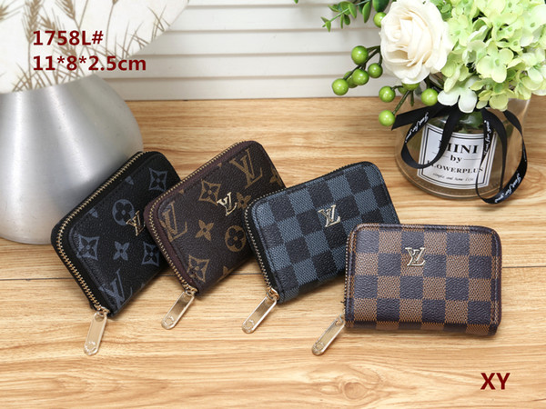 Zipper card bag for men and women short card cover new hand thin small wallet card clip mini wallet