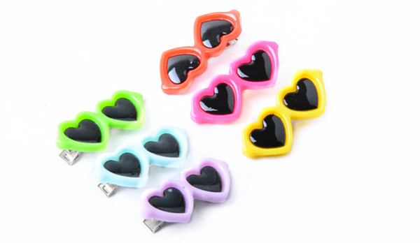 50pcs/lot PET DOG BOWS DOG ACCESSORIES LOVE GLASSES HAIR PET