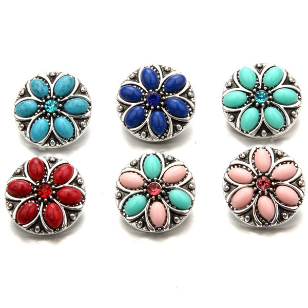 Brand New 18mm DIY alloy Button high quality fashion womens wholesale collocation party gift jewelry rhinestones a18