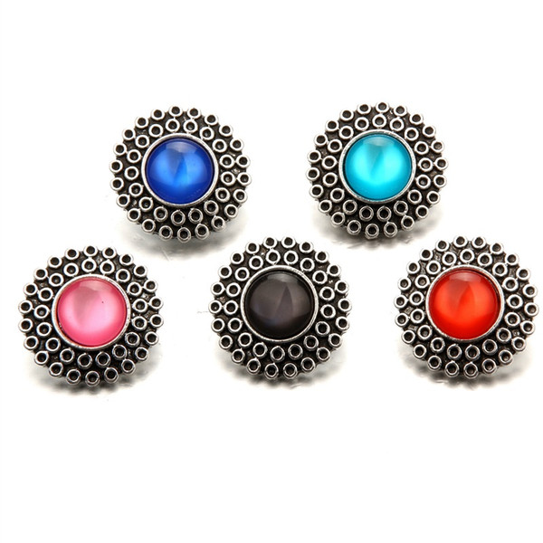 Brand New 18mm DIY alloy Button high quality fashion womens wholesale collocation party gift jewelry rhinestones a65