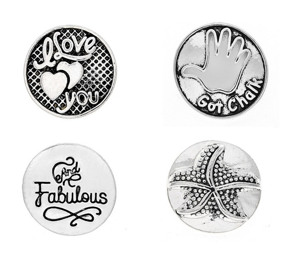 Brand New 18mm DIY alloy Button high quality fashion womens wholesale collocation party gift jewelry popular a13