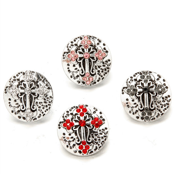 Brand New 18mm DIY alloy Button high quality fashion womens wholesale collocation party gift jewelry rhinestones a70