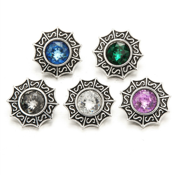 Brand New 18mm DIY alloy Button high quality fashion womens wholesale collocation party gift jewelry rhinestones a10