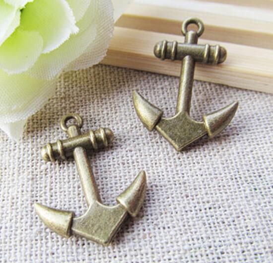 100pcs Antique Silver tone/Antique Bronze/Golden Anchor Connector Pendant Charm/Finding,for Bracelet,DIY Jewelry Accessory