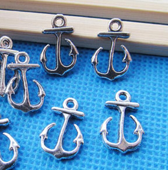 150pcs Cute Cabinet Antique Silver tone Anchor Connector Pendant/Hanging Charm/Finding,DIY Jewellry Accessory