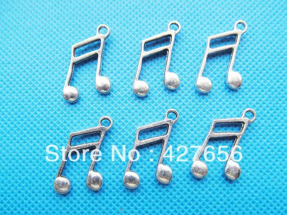 20pcs 14mmx21.90mm Antique Silver tone Music Note Connector Pendant Charm Finding,Bracelet Charm,DIY Accessory Jewelry Making